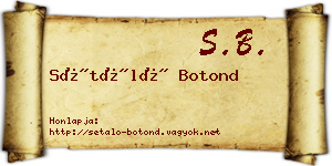 Sétáló Botond névjegykártya